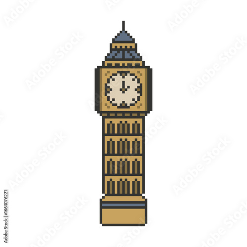 big ben clock pixel art