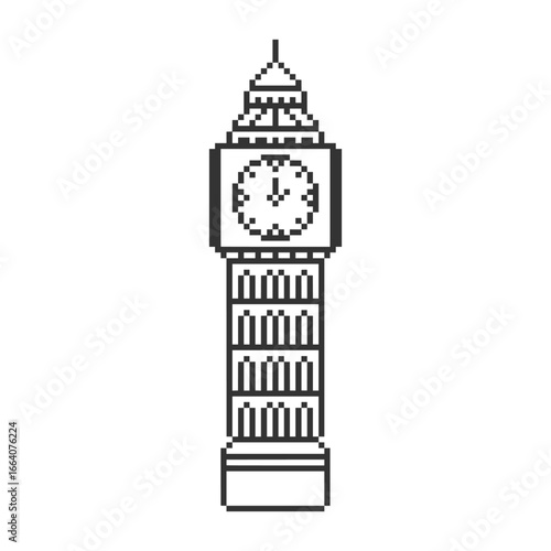 big ben clock pixel art