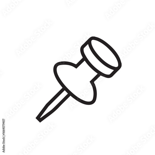 push pin isolated on white