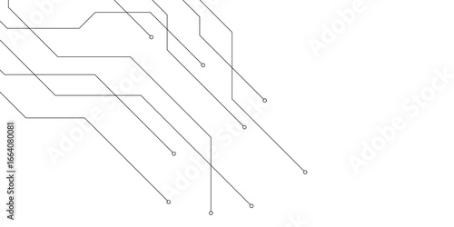 web circuit board techno banner. eps10 vector illustration.