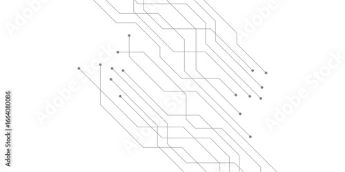 web circuit board techno banner. eps10 vector illustration.