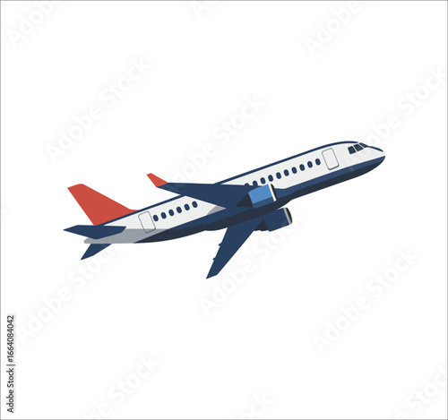 Minimalist airplane flying icon vector representing aviation, travel, and modern transportation.