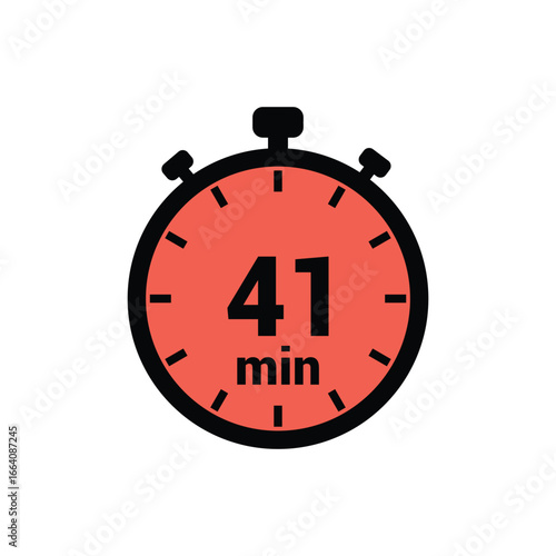 min 41 time icon vector design illustration background