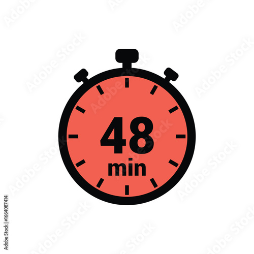 min 48 time icon vector design illustration background