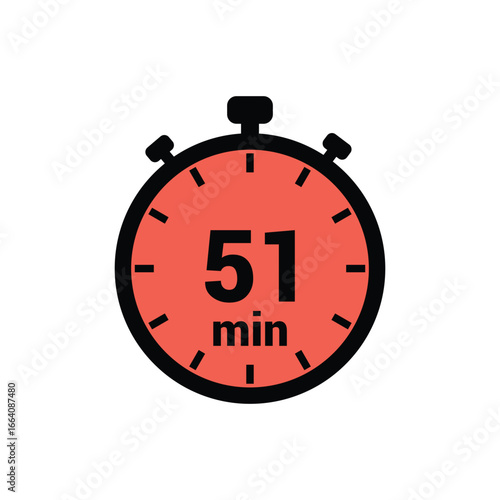 min 51 time icon vector design illustration background