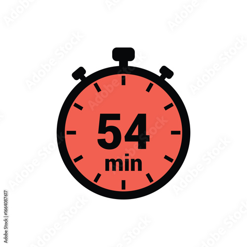 min 54 time icon vector design illustration background