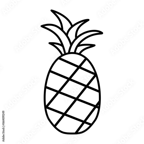 pineapple fruit cute doodle illustration