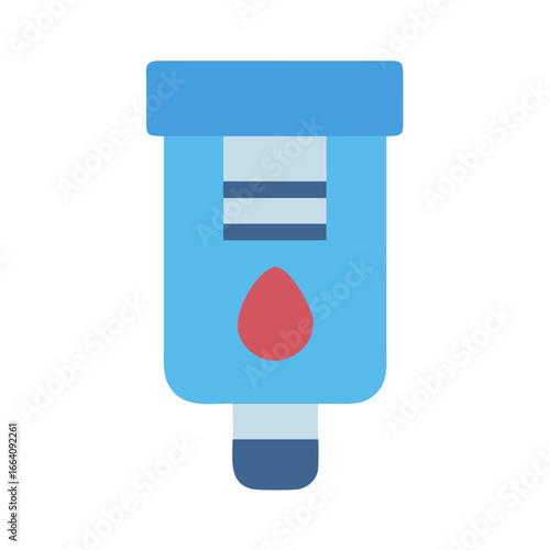 Flat vector illustration of a blood glucose monitoring device