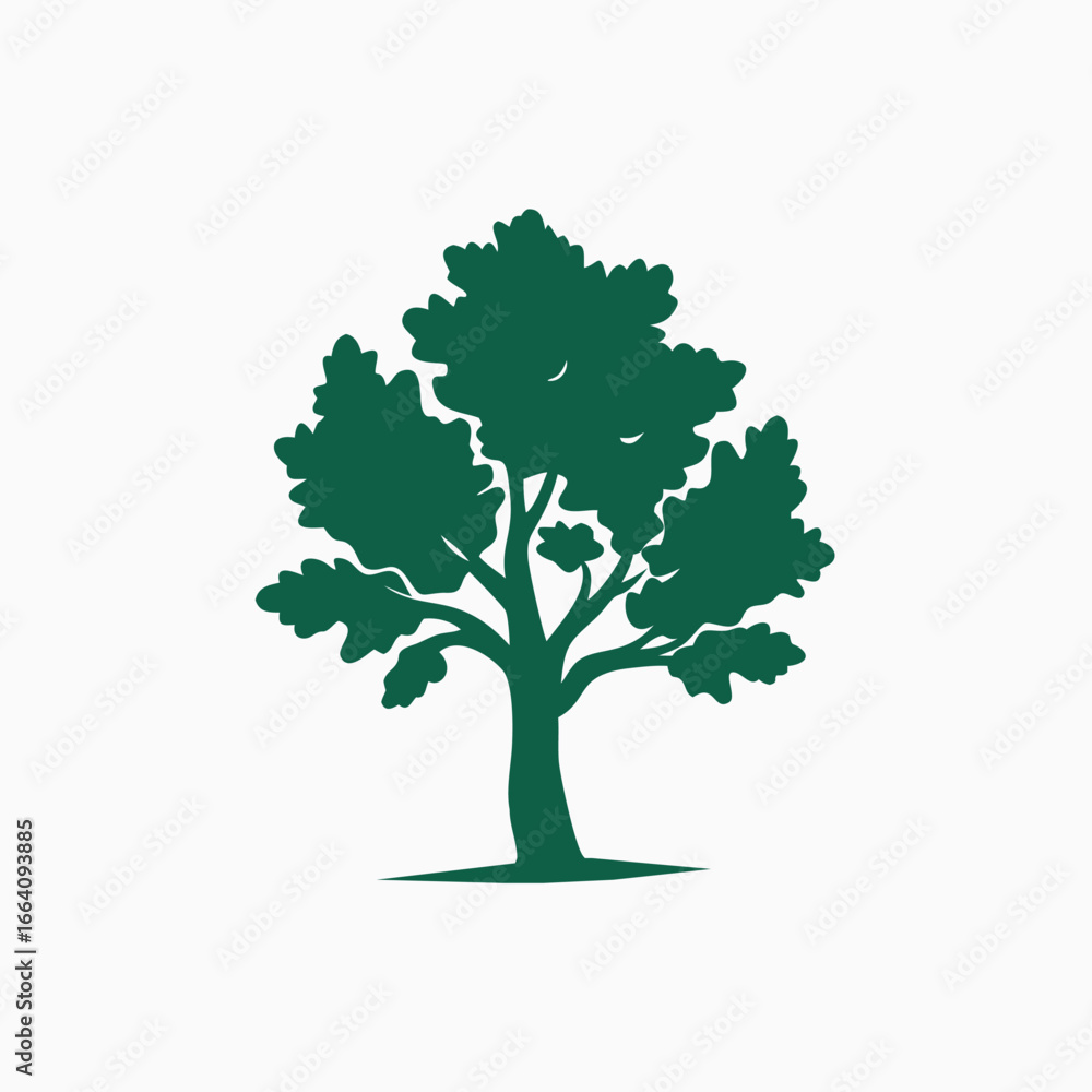 Fototapeta premium Oak tree, trees, eco, forest logo template