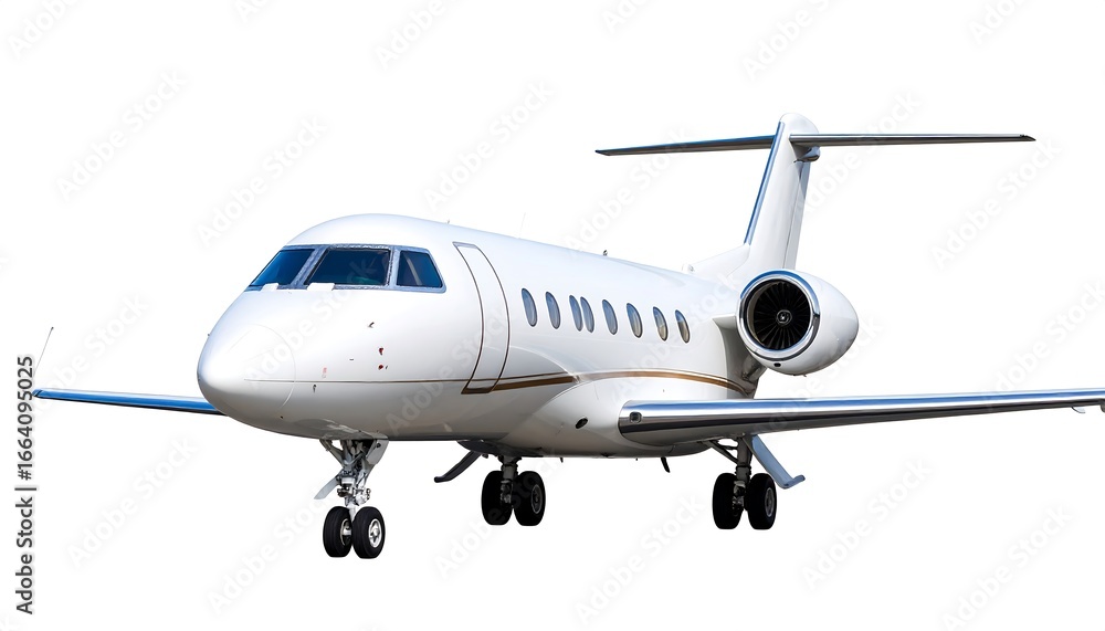 Naklejka premium White jetliner on white background (1)