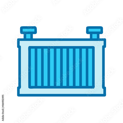 Coolant radiator icon representing cooling system, automotive component, and engine part
