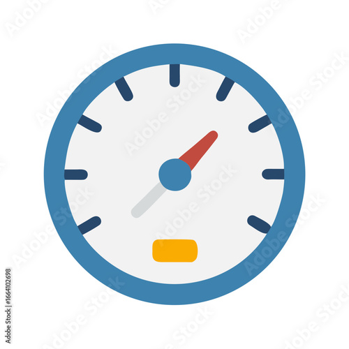 Simple flat illustration of a generic gauge isolated on black background