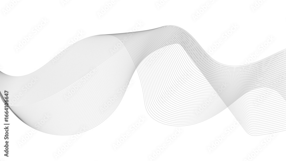 Fototapeta premium Abstract vector background with black wavy lines. Stylized line art background. Vector illustration. Wave with lines created using blend tool.