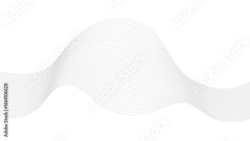 Abstract wave element for design. Digital frequency track equalizer. Vector illustration. Wave with lines created using blend tool. 
