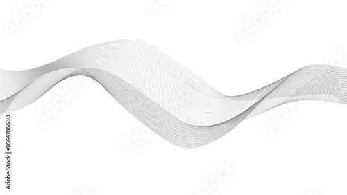 Abstract wave element for design. Digital frequency track equalizer. Vector illustration. Wave with lines created using blend tool. 