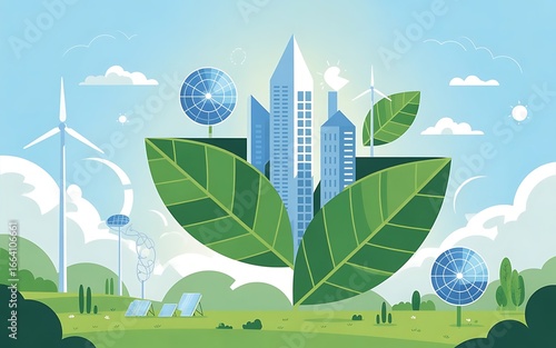 Green city landscape
