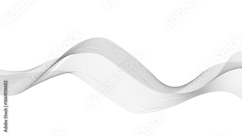 Abstract vector background with black wavy lines. Abstract wave element for design. Digital frequency track equalizer.