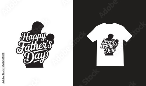 Stylish t-shirt design with custom text on a blank apparel template