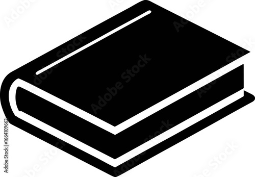A Thick Law Book Minimalist Vector Icon Solid Black