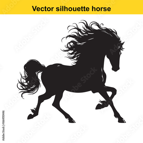 vector silhouette horse