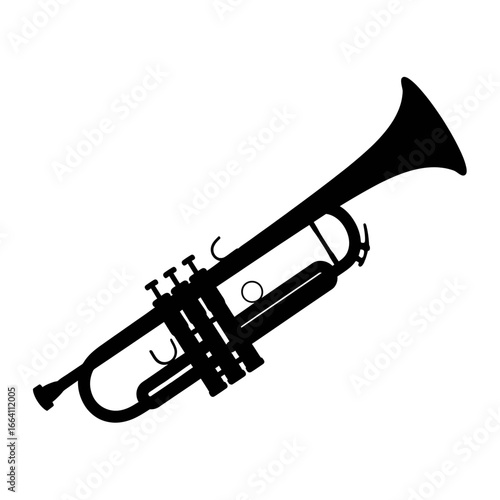 trumpet isolated on white background