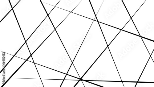 Abstract geometric pattern. Outline monochrome texture. Trendy random diagonal lines image. Random chaotic lines. 
