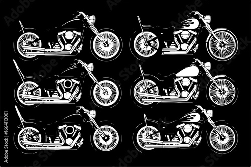Chopper Motorcycle Collection – Tattoo Style