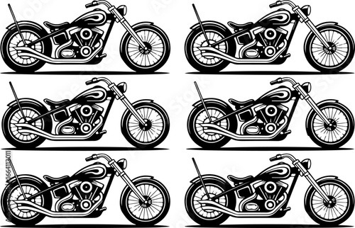 Chopper Motorcycle Collection – Tattoo Style
