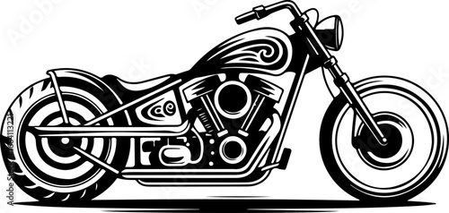 Showstopper Custom Chopper  motorcycle, chopper vector bundle