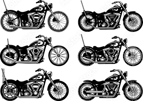 Chopper Motorcycle Collection – Tattoo Style