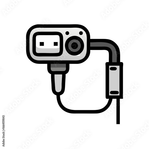 Handheld stabilizer vector icon illustration on black background