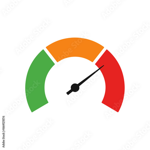 Colorful Speedometer with Dynamic Range Indicators