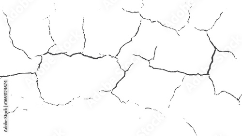 White cracked surface texture with plaster chips and damage. Distressed cracked wall texture with grunge vintage style