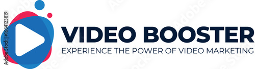Modern Video Booster Logo Design: Clean, Professional, and Dynamic Marketing Branding