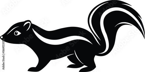 skunk silhouette vector
