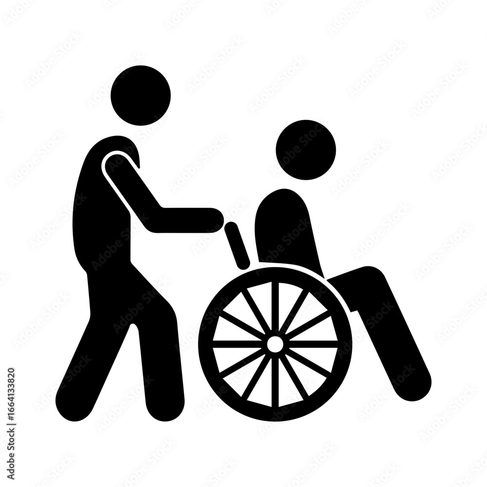 Fototapeta premium handicapped glyph icon