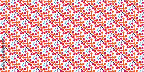 Abstract beautiful colorful dots and meatball wallpaper. vector pattern structure technology flower element floral textile cloth fabric decorative creative background.