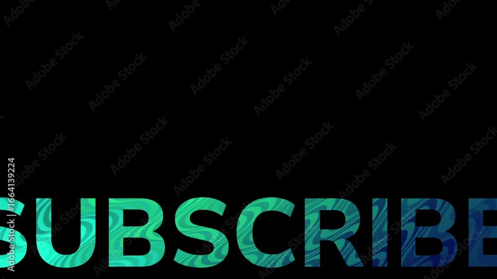 subscribe text animation suitable for outro videos