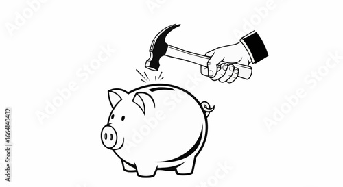 Smashing Piggy Bank for Savings