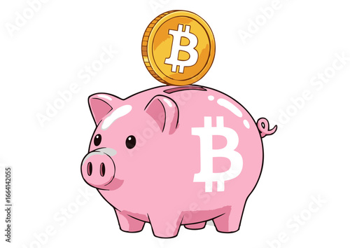 Bitcoin Piggy Bank Saving and Investing in Cryptocurrency for Beginners