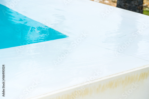 Picture of a swimming pool by the sea