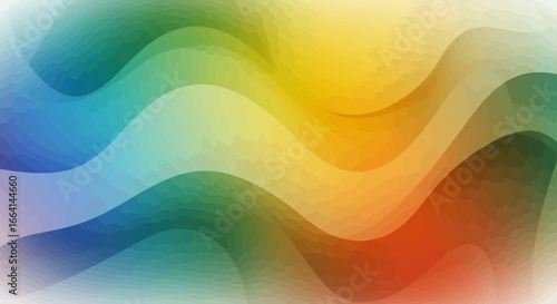 Abstract colorful waves, vibrant hues, textured background, smooth gradients, flowing design.