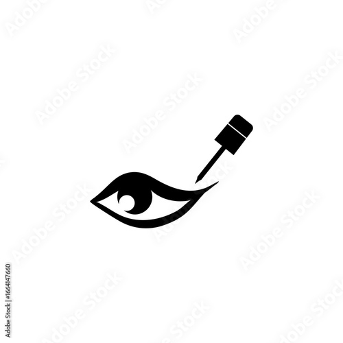 Eyeliner icon Isolated flat vector simple illustration for web and app..eps