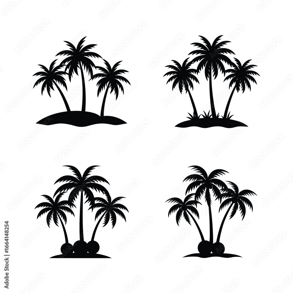 Obraz premium set of vector palms