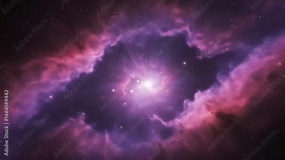 Stunning cosmic nebula displaying vibrant colors and swirling gases in ...