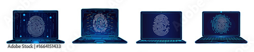 Illustration of Laptops Displaying Brain Algorithms Representing Artificial Intelligence and Digital Data Processing in Modern Technology Environment