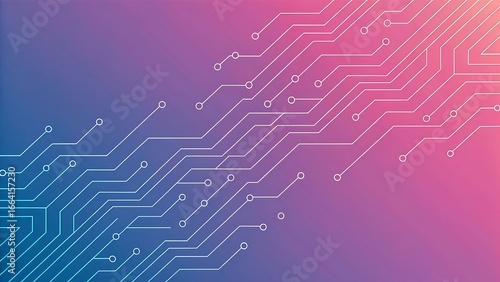 Minimal gradient background with circuit lines