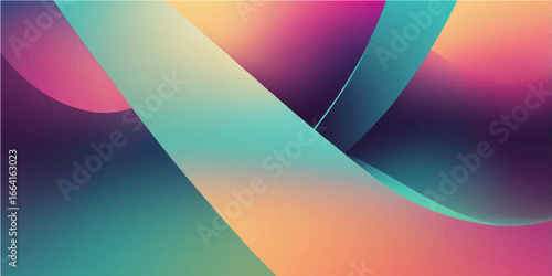 Abstract colourful vector background with geometric shapes and bright rainbow colours