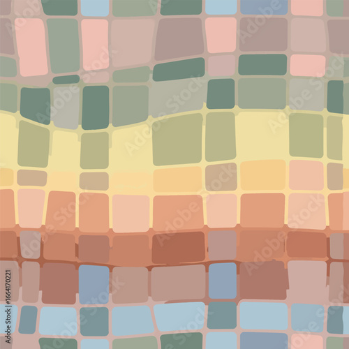 Seamless Pattern, Abstract mosaic pattern with soft pastel colors creating a calming and decorative effect Stock royalty free.