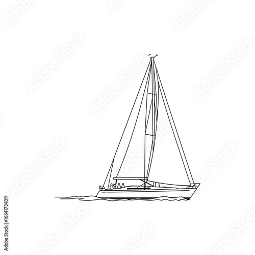 sailboat sailing people aboard on a calm sea under a clear sky perfect for travel blog showcasing leisure and maritime adventure